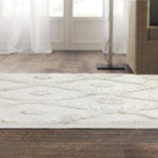 Antep Rugs Palafito 2x10 Geometric Shag Diamond High-Low Pile Textured Indoor - Image 5