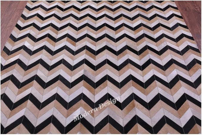 Modern Design Premium Cowhide Leather Carpet - Image 4