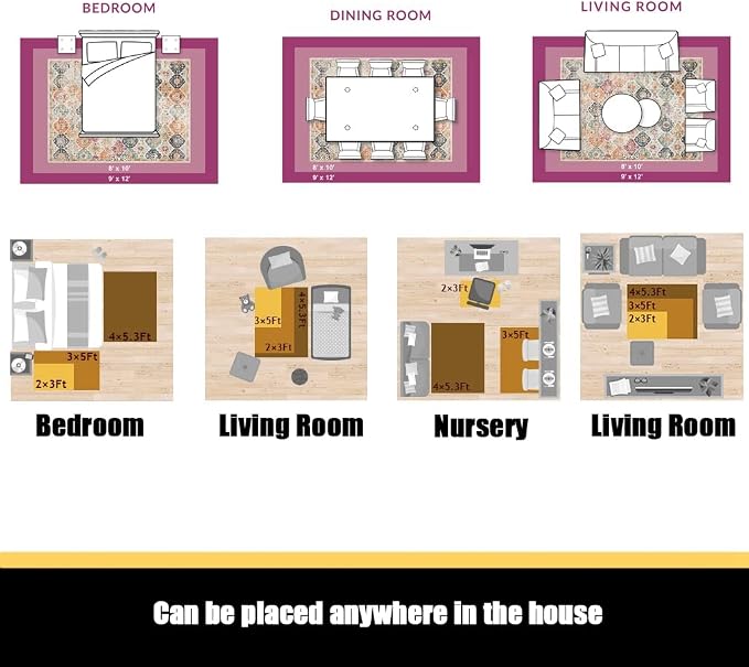 Cartoon Animal Pattern Area Rug Cute Cat Luxury Floral Decor - Image 7