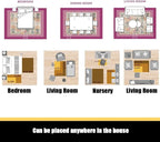 Cartoon Animal Pattern Area Rug Cute Cat Luxury Floral Decor - Image 6