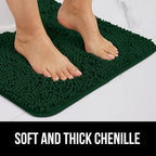 GORILLA GRIP Bath Rug Mat 44x26, Soft Absorbent Chenille, Quick Dry Microfiber - Image 3