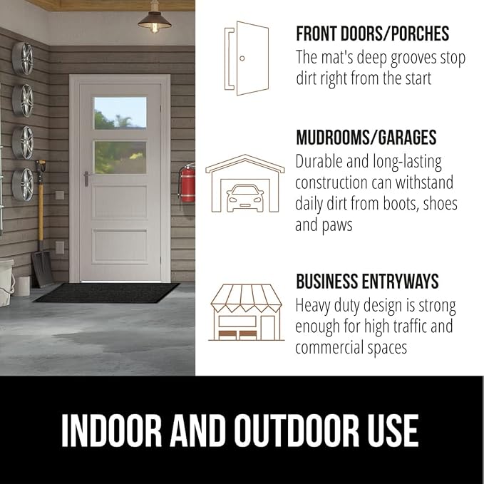 GORILLA GRIP Waterproof Traffic Guard Door Mat, 2 Pack Heavy Duty Entryway Mats - Image 7