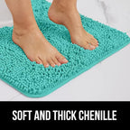 GORILLA GRIP Bath Rug Mat 44x26, Soft Absorbent Chenille, Quick Dry Microfiber - Image 3