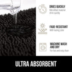 GORILLA GRIP Plush Absorbent Shaggy Chenille Bath Rug Mat - Image 5