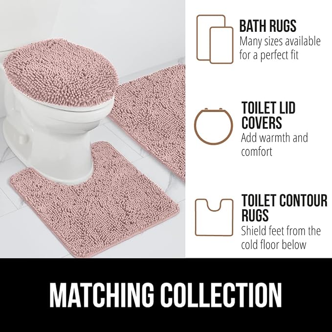 GORILLA GRIP Bath Rug Mat 44x26, Soft Absorbent Chenille, Quick Dry Microfiber - Image 9