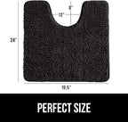 GORILLA GRIP Plush Absorbent Shaggy Chenille Bath Rug Mat - Image 2