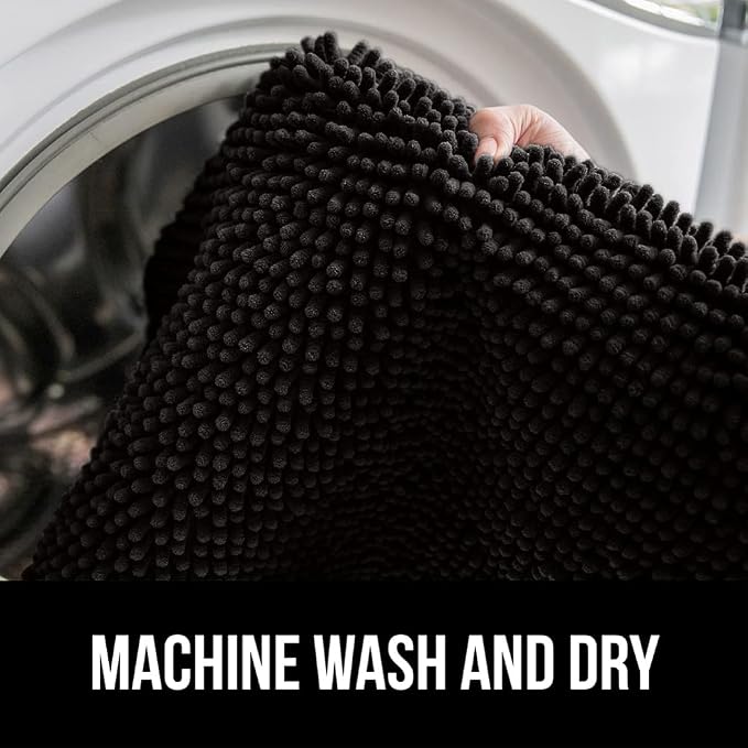GORILLA GRIP Bath Rug Mat 42x24, Thick Soft Absorbent Chenille, Quick Dry - Image 7