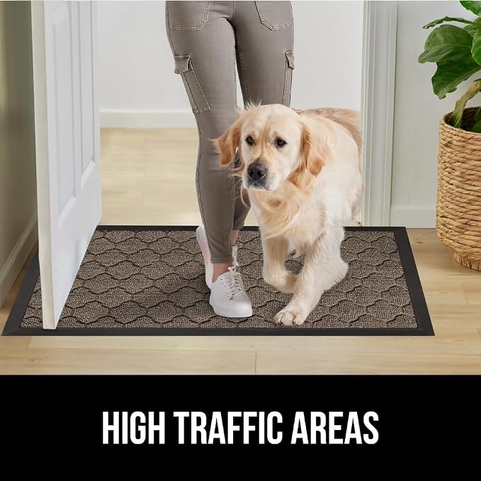 GORILLA GRIP 100% Waterproof All-Season WeatherMax Doormat, US Designed Natural - Image 6