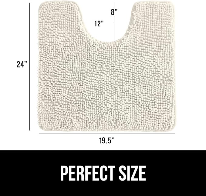 GORILLA GRIP Plush Absorbent Shaggy Chenille Bath Rug Mat - Image 2