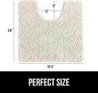 GORILLA GRIP Plush Absorbent Shaggy Chenille Bath Rug Mat - Image 2