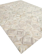 Premium Diamond Patterned Leather Area Rug, Luxury Non Slip Floor Accent by Unknown
