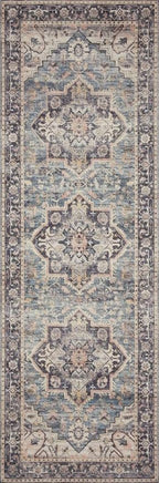 Loloi Hathaway Collection HTH-01 Navy/Multi 2'-6" x 7'-6", .25" Thick Runner Rug - Image 6