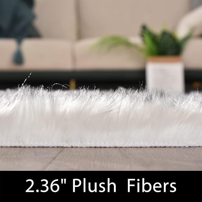 Latepis Area Rug 5x8 Living Room Rugs White - Image 2