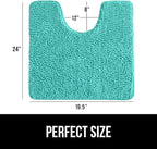 GORILLA GRIP Plush Absorbent Shaggy Chenille Bath Rug Mat - Image 2