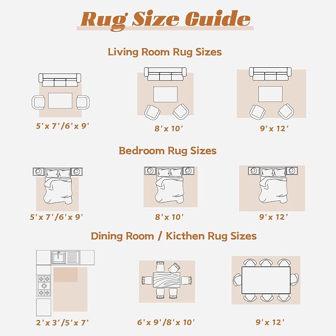 Area Rug 9x12 Washable Rug, Vintage Boho Medallion Rugs Non-Slip Soft Low Pile - Image 8