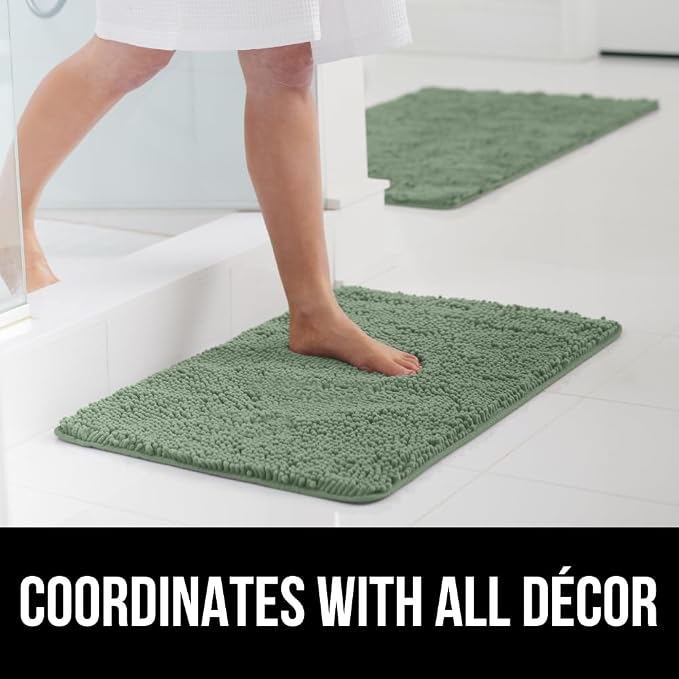 GORILLA GRIP Bath Rug Mat 36x24, Soft Absorbent Chenille, Quick Dry Microfiber - Image 9