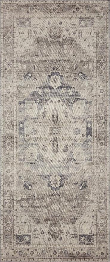 Loloi Hathaway Collection HTH-05 Steel/Ivory 3'-6" x 5'-6", .25" Thick Accent - Image 6