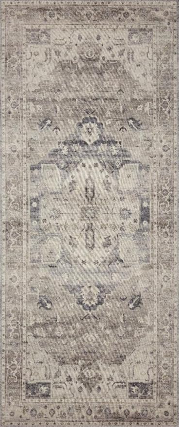 Loloi Hathaway Collection HTH-05 Steel/Ivory 9'-0" x 12'-0", .25" Thick Area Rug - Image 7