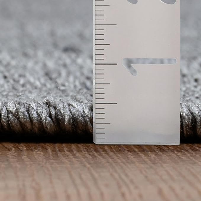 LUXE WEAVERS Modern Farmhouse Gray 5x7 Washable Area Rug, Anti-Slip Diamond - Image 5