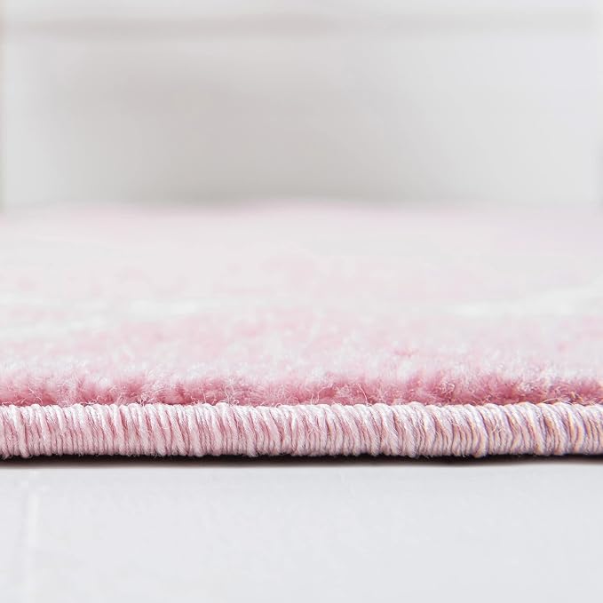 Rugs.com Lattice Frieze Collection Rug – 10' x 13' Light Pink Medium Rug Perfect - Image 4