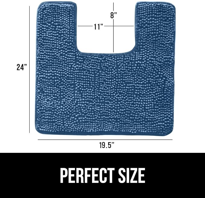GORILLA GRIP Plush Absorbent Shaggy Chenille Bath Rug Mat - Image 2