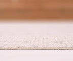 Hand-Tufted 100% Wool Pile Area Rug – Geometric Textured Grid Check Pattern – - Image 4
