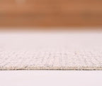 Hand-Tufted 100% Wool Pile Area Rug – Geometric Textured Grid Check Pattern – - Image 4