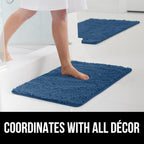 GORILLA GRIP Bath Rug Mat 48x17, Thick Soft Absorbent Chenille, Quick Dry - Image 9