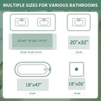 Uphome Green Bathroom Rugs, Distressed Farmhouse Boho Bath Mat, Non Slip - Image 8