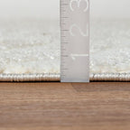 LUXE WEAVERS Geometric Swirl Cream 4x5 Area Rug High Low Modern Carpet - Image 2