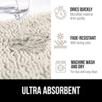 GORILLA GRIP Plush Absorbent Shaggy Chenille Bath Rug Mat - Image 5