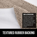 GORILLA GRIP Bath Rug Mat 60x24, Thick Absorbent Chenille, Quick Dry Microfiber - Image 5