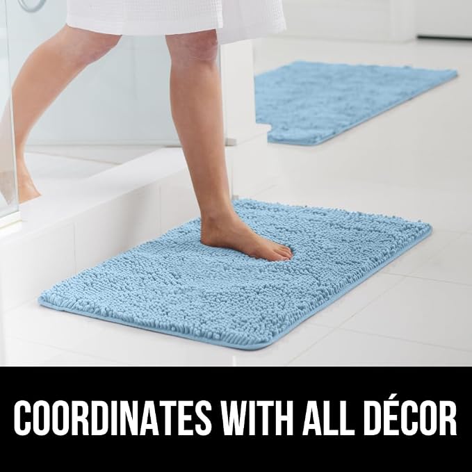 GORILLA GRIP Bath Rug Mat 30x20, Thick Soft Absorbent Chenille, Quick Dry - Image 9