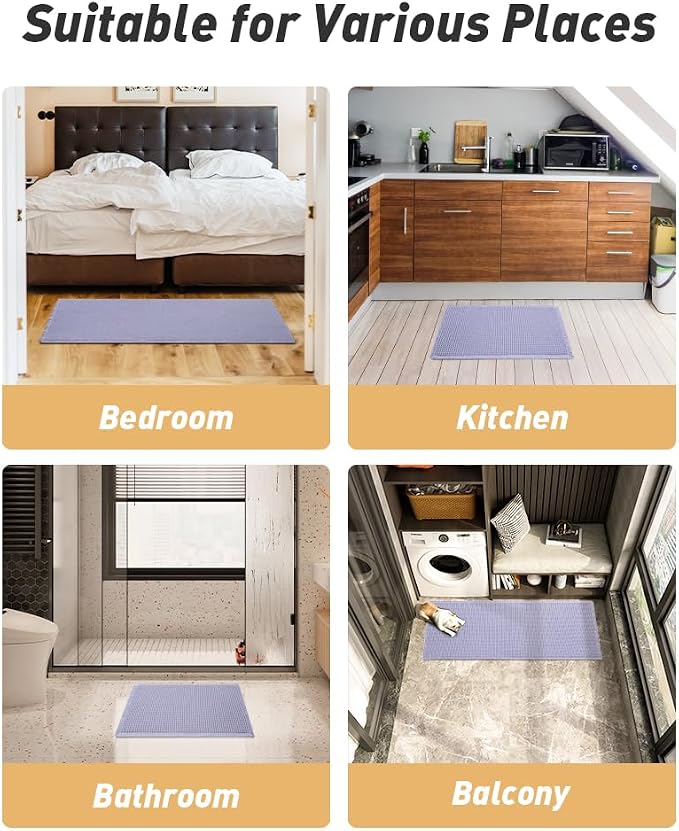 Upgraded Waffle Runner Rug Super Absorbent Non Slip Bath Mats - Image 7
