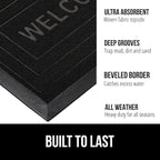 GORILLA GRIP 100% Waterproof All-Season WeatherMax Doormat, US Designed Natural - Image 2