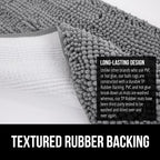 GORILLA GRIP Plush Absorbent Shaggy Chenille Bath Rug Mat - Image 6