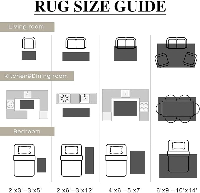 Machine Washable Area Rug 6x9 Grey Large Living Room Indoor Accent Rug Neutral - Image 9