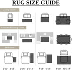 Machine Washable Area Rug 6x9 Grey Large Living Room Indoor Accent Rug Neutral - Image 9
