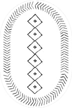 Simple Black and White Geometric Texture Bordered Area Rug 9x12 - Image 5