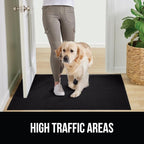 GORILLA GRIP Front Door Mat, 35x23 Black, Indoor Outdoor Ultra Absorbent - Image 6