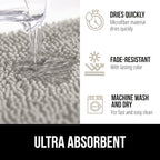 GORILLA GRIP Bath Rug Mat 42x24, Soft Absorbent Chenille, Quick Dry Microfiber - Image 4