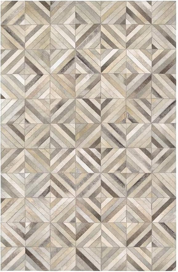 Premium Diamond, Patterned Leather Area Rug, Luxury Non Slip Floor Accent by Unknown