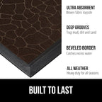 GORILLA GRIP 100% Waterproof All-Season WeatherMax Doormat, US Designed Natural - Image 2