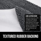 GORILLA GRIP Plush Absorbent Shaggy Chenille Bath Rug Mat - Image 6