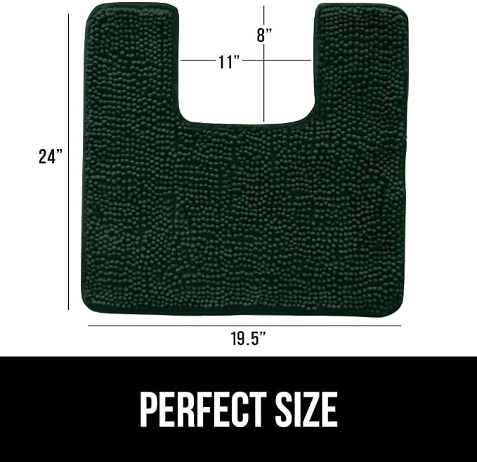 GORILLA GRIP Plush Absorbent Shaggy Chenille Bath Rug Mat - Image 2