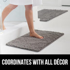 GORILLA GRIP Bath Rug Mat, Thick Soft Absorbent Chenille, Quick Dry Microfiber - Image 9