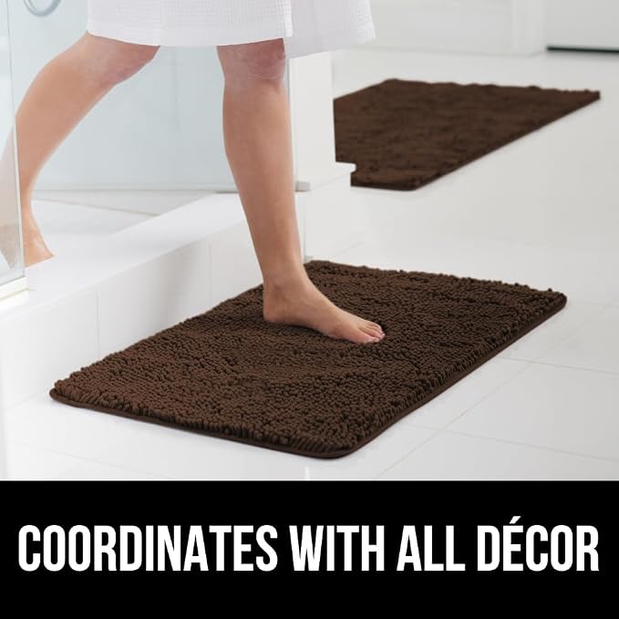 GORILLA GRIP Bath Rug Mat 30x20, Thick Soft Absorbent Chenille, Quick Dry - Image 9