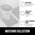 GORILLA GRIP Plush Absorbent Shaggy Chenille Bath Rug Mat - Image 8