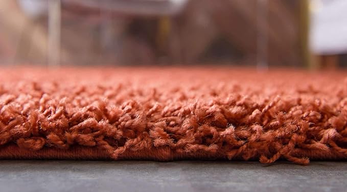 Unique Loom Solid Shag Collection Area Rug - Image 4