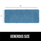 GORILLA GRIP Bath Rug Mat 60x17, Thick Soft Absorbent Chenille, Quick Dry - Image 2